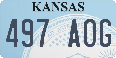 KS license plate 497AOG