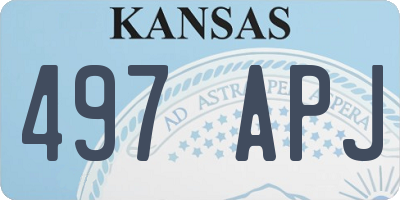 KS license plate 497APJ