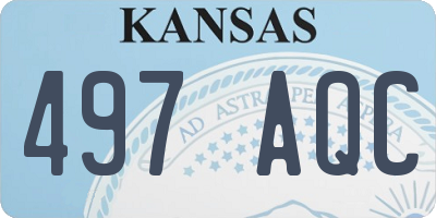 KS license plate 497AQC