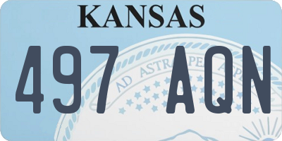 KS license plate 497AQN