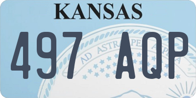 KS license plate 497AQP