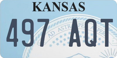 KS license plate 497AQT