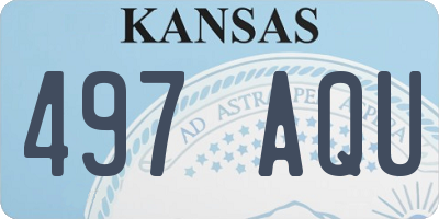 KS license plate 497AQU