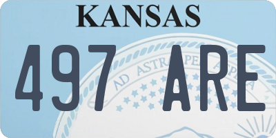 KS license plate 497ARE