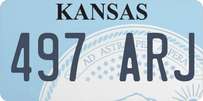 KS license plate 497ARJ