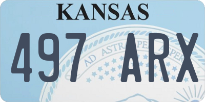 KS license plate 497ARX