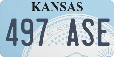 KS license plate 497ASE