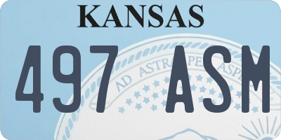 KS license plate 497ASM