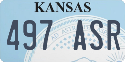 KS license plate 497ASR