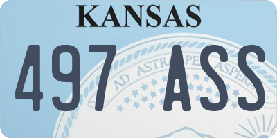 KS license plate 497ASS