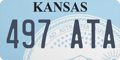 KS license plate 497ATA