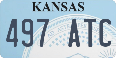 KS license plate 497ATC