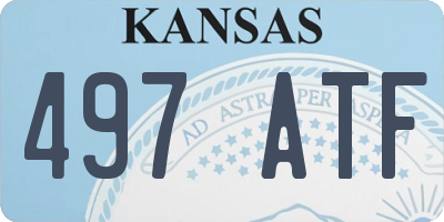 KS license plate 497ATF