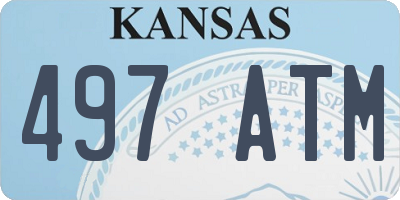 KS license plate 497ATM