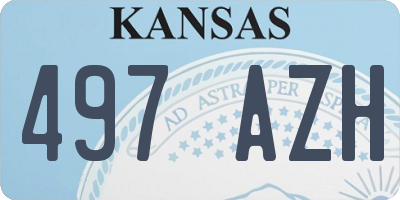 KS license plate 497AZH