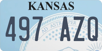 KS license plate 497AZQ