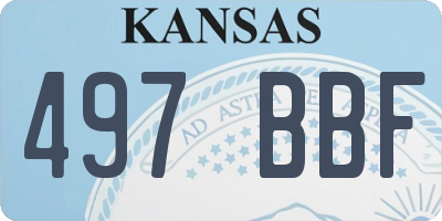 KS license plate 497BBF