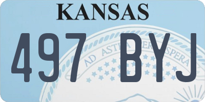 KS license plate 497BYJ