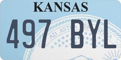 KS license plate 497BYL
