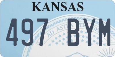 KS license plate 497BYM
