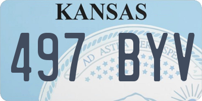 KS license plate 497BYV