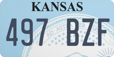 KS license plate 497BZF