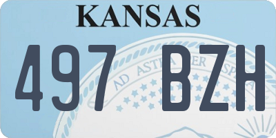 KS license plate 497BZH