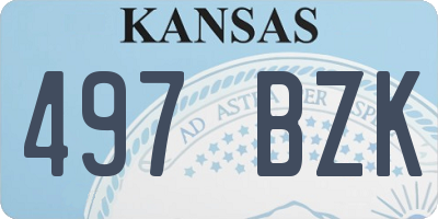 KS license plate 497BZK