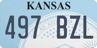 KS license plate 497BZL