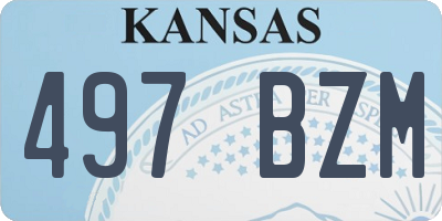 KS license plate 497BZM
