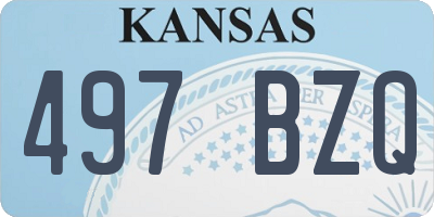 KS license plate 497BZQ