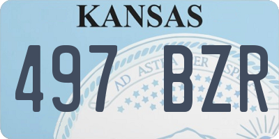 KS license plate 497BZR