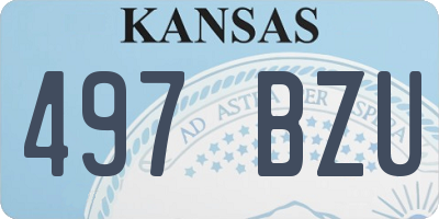 KS license plate 497BZU
