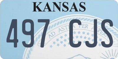 KS license plate 497CJS