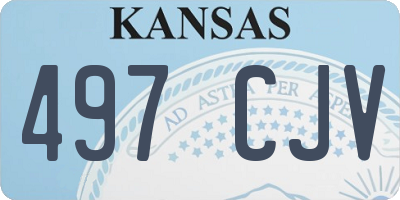 KS license plate 497CJV