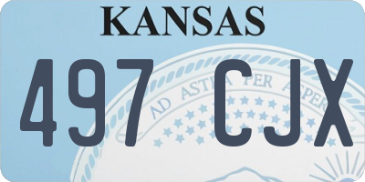 KS license plate 497CJX