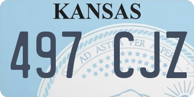 KS license plate 497CJZ