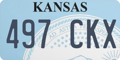 KS license plate 497CKX