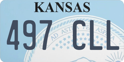 KS license plate 497CLL