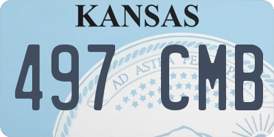 KS license plate 497CMB