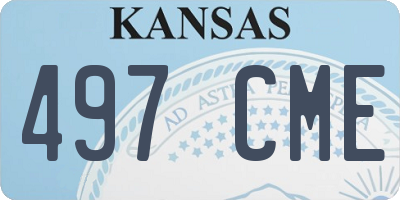 KS license plate 497CME