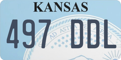 KS license plate 497DDL