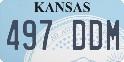 KS license plate 497DDM