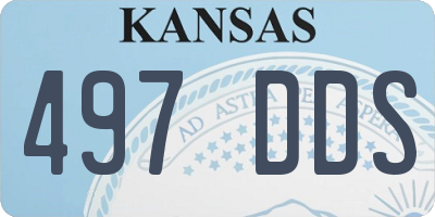 KS license plate 497DDS