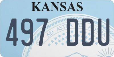 KS license plate 497DDU