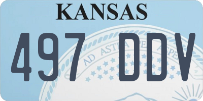 KS license plate 497DDV