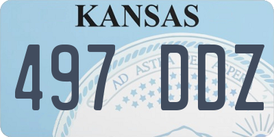 KS license plate 497DDZ