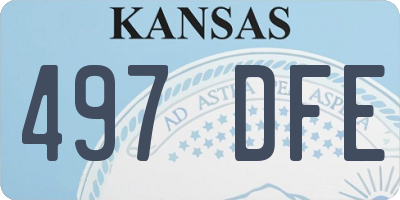 KS license plate 497DFE