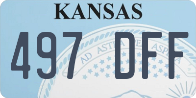 KS license plate 497DFF