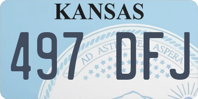KS license plate 497DFJ